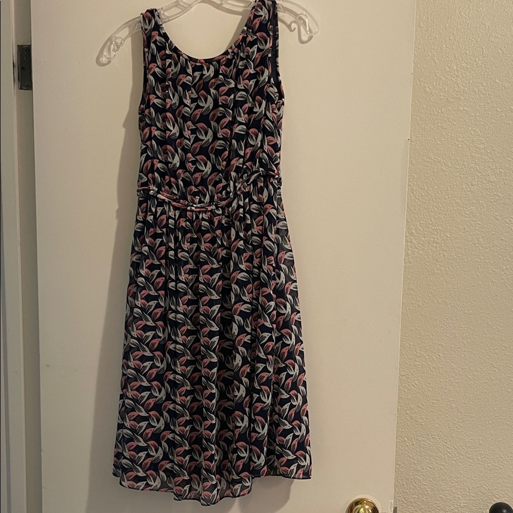 Boden Navy and Pink Floral Dress
